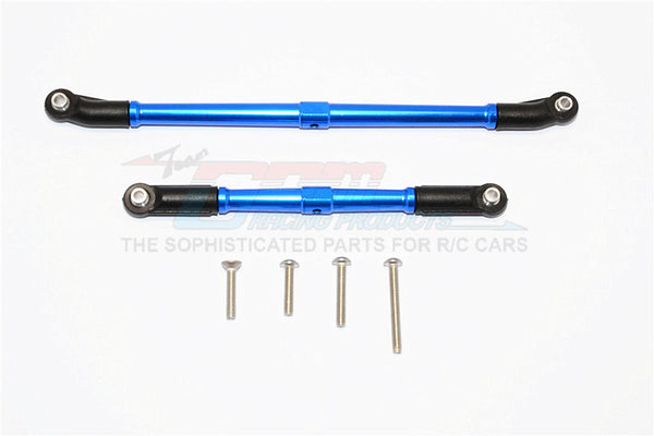 Axial SCX10 II (AX90046, AX90047) Aluminum Adjustable Steering & Supporting Links - 2Pcs Set Blue