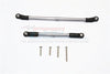 Axial SCX10 II (AX90046, AX90047) Aluminum Adjustable Steering & Supporting Links - 2Pcs Set Gray Silver