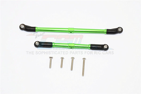 Axial SCX10 II (AX90046, AX90047) Aluminum Adjustable Steering & Supporting Links - 2Pcs Set Green