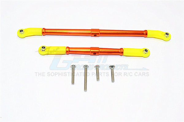 Axial SCX10 II (AX90046, AX90047) Aluminum Adjustable Steering & Supporting Links - 2Pcs Set Orange