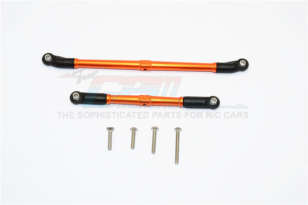Axial SCX10 II (AX90046, AX90047) Aluminum Adjustable Steering & Supporting Links - 2Pcs Set Orange