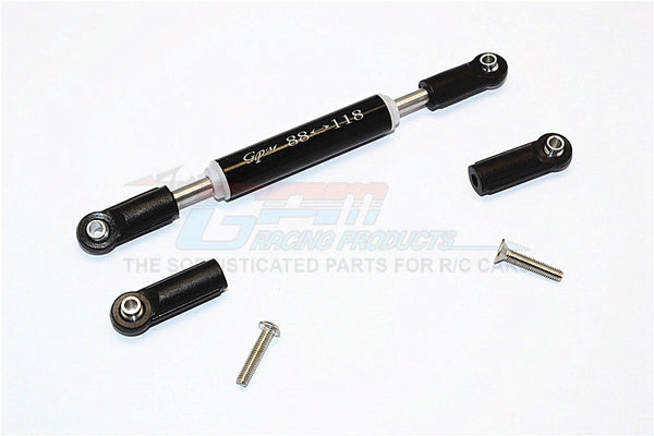 Axial SCX10 II (AX90046, AX90047) Aluminum Front Adjustable Supporting Link With Changeable Ball Ends - 1Pc Set Black