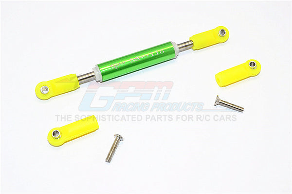 Axial SCX10 II (AX90046, AX90047) Aluminum Front Adjustable Supporting Link With Changeable Ball Ends - 1Pc Set Green
