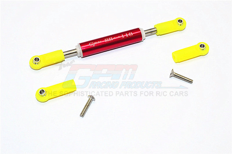Axial SCX10 II (AX90046, AX90047) Aluminum Front Adjustable Supporting Link With Changeable Ball Ends - 1Pc Set Red