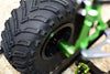 Axial SCX10 II (AX90046, AX90047) 2.2 Inch Rubber Tires With Aluminum Beadlock Weighted Wheels & 25mm Hex Adapters - 1Pr Set Black