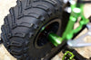 Axial SCX10 II (AX90046, AX90047) 2.2 Inch Rubber Tires With Aluminum Beadlock Weighted Wheels & 25mm Hex Adapters - 1Pr Set Green
