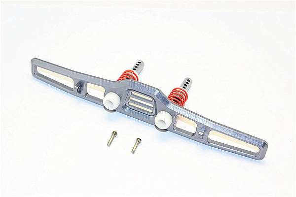 Axial SCX10 II (AX90046) Aluminum Front Bumper With Spring - 1 Set Gray Silver