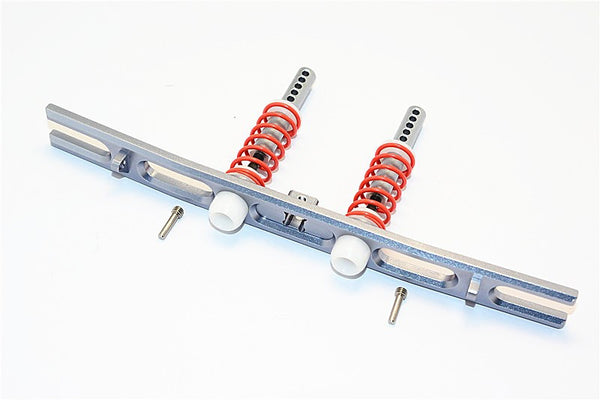 Axial SCX10 II (AX90046) Aluminum Rear Bumper With Spring - 1 Set Gray Silver