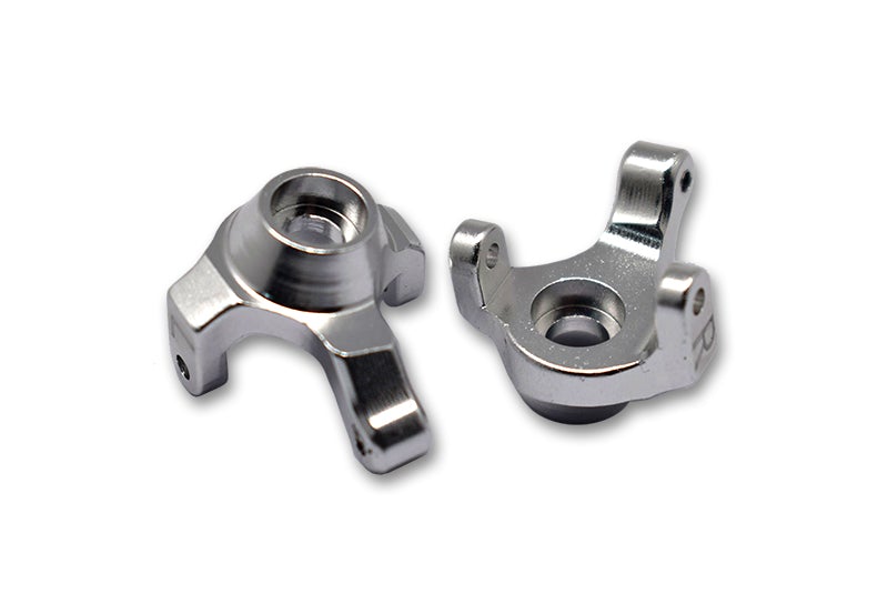 Axial 1:24 SCX24 Deadbolt AXI90081 Aluminum Front Knuckle Arm - 2Pc Set Silver