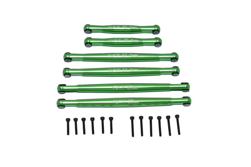 Axial 1:24 SCX24 Deadbolt AXI90081 Aluminium Suspension Links - 18Pc Set Green