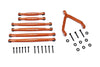 Axial 1:24 SCX24 Deadbolt AXI90081 Aluminium Suspension Links + Front Upper Link Mount - 30Pc Set Orange