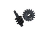 Carbon Steel Overdrive Differential Worm Gear Set 16T For Axial Rc Truck 1/24 SCX24 Crawlers