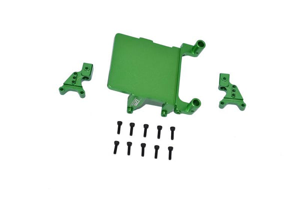 Aluminum Adjustable Front & Rear Damper Mount For Axial 1:24 SCX24 Deadbolt AXI90081 / Jeep Wrangler AXI00002 - 13Pc Set Green