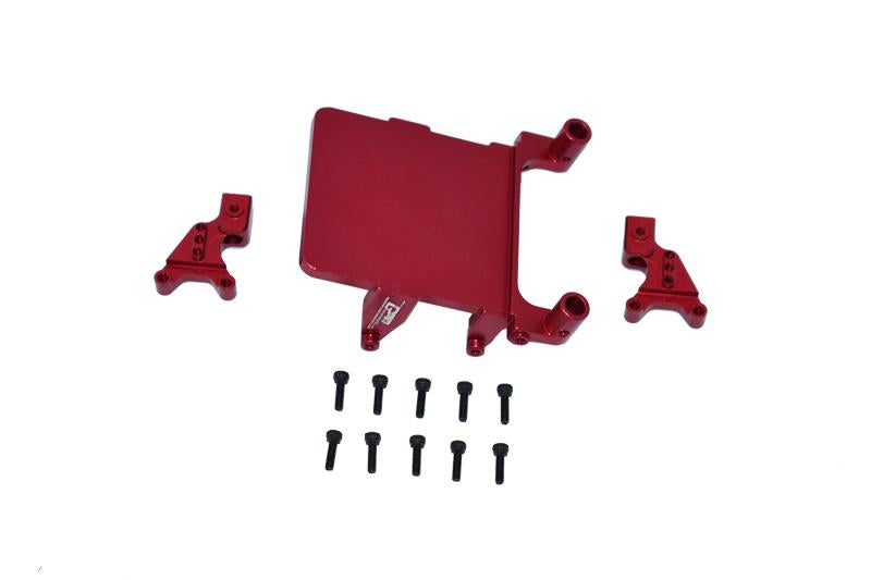 Aluminum Adjustable Front & Rear Damper Mount For Axial 1:24 SCX24 Deadbolt AXI90081 / Jeep Wrangler AXI00002 - 13Pc Set Red