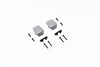 Axial 1/24 SCX24 4WD Deadbolt / Jeep Wrangler Stainless Steel Front & Rear Gear Box Bottom Protector Mount - 12Pc Set 