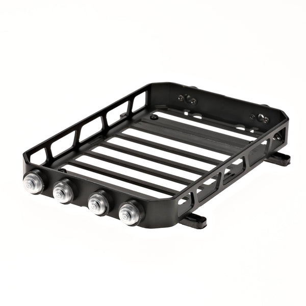 Metal Roof Luggage Rack For Axial 1/24 4Wd SCX24 Deadbolt AXI90081 - 42Pc Set Black