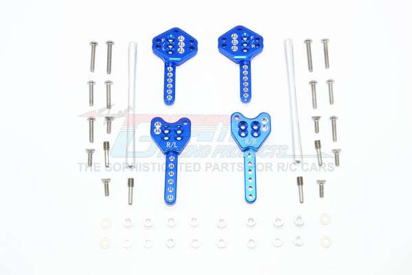 Axial SCX10 II (AX90046, AX90047) Aluminum Front & Rear Shock Tower Adjustable Mount - 1 Set Blue