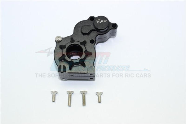 Aluminum Transmission Spur Gear Case For Axial SCX10 (AX90022) / SCX10 II (AX90047) / SMT10 (AX90055/AX90057) - 1 Set Black