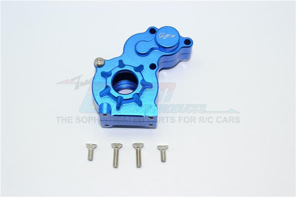Aluminum Transmission Spur Gear Case For Axial SCX10 (AX90022) / SCX10 II (AX90047) / SMT10 (AX90055/AX90057) - 1 Set Blue