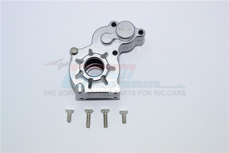 Aluminum Transmission Spur Gear Case For Axial SCX10 (AX90022) / SCX10 II (AX90047) / SMT10 (AX90055/AX90057) - 1 Set Gray Silver