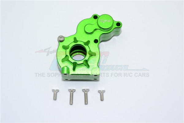 Aluminum Transmission Spur Gear Case For Axial SCX10 (AX90022) / SCX10 II (AX90047) / SMT10 (AX90055/AX90057) - 1 Set Green