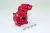 Aluminum Transmission Spur Gear Case For Axial SCX10 (AX90022) / SCX10 II (AX90047) / SMT10 (AX90055/AX90057) - 1 Set Red