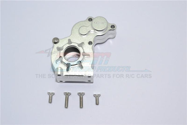 Aluminum Transmission Spur Gear Case For Axial SCX10 (AX90022) / SCX10 II (AX90047) / SMT10 (AX90055/AX90057) - 1 Set Silver