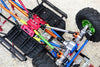 Axial SCX10 II (AX90047) Aluminum Chassis Lift Combo (Switch From 77mm To 87mm) - 77Pcs Set Gray Silver