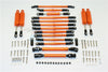 Axial SCX10 II (AX90047) Aluminum Chassis Lift Combo (Switch From 77mm To 87mm) - 77Pcs Set Orange