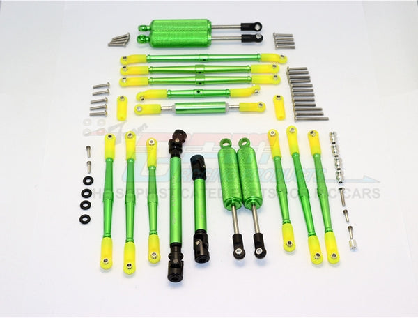 Axial SCX10 II (AX90046) Aluminum Chassis Lift Up Combo (Switch From 77mm To 100mm) - 1 Set Green