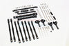 Axial SCX10 II (AX90046) Aluminum Chassis Lift Up Combo (Tie Rods & Center Shaft & Damper Mount) - 1 Set Black