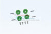 Axial SCX10 II UMG10 (AXI90075) Aluminum Front + Rear Hex Adapters - 4Pc Set Green