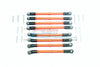Axial SCX10 II UMG10 (AXI90075) Aluminum Adjustable Upper & Lower Suspension Links - 8Pc Set Orange