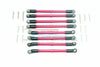 Axial SCX10 II UMG10 (AXI90075) Aluminum Adjustable Upper & Lower Suspension Links - 8Pc Set Red