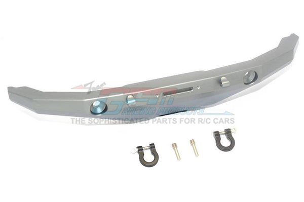 Axial SCX10 II UMG10 (AXI90075) Aluminum Front Bumper Mount + D-Rings - 5Pc Set Gray Silver