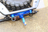 Axial SCX10 II UMG10 (AXI90075) Aluminium Rear Bumper Mount + D-Rings + Tow Hook - 1 Set Blue