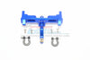 Axial SCX10 II UMG10 (AXI90075) Aluminium Rear Bumper Mount + D-Rings + Tow Hook - 1 Set Blue