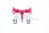 Axial SCX10 II UMG10 (AXI90075) Aluminium Rear Bumper Mount + D-Rings + Tow Hook - 1 Set Red