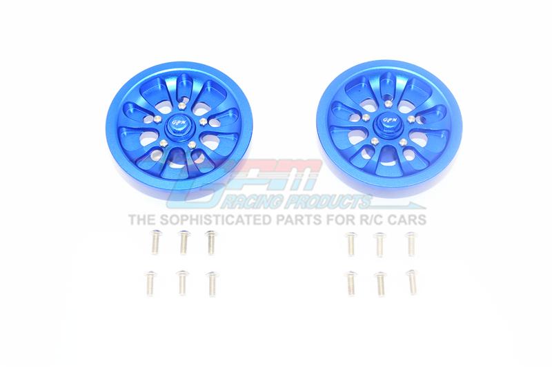 Axial SCX10 II UMG10 (AXI90075) Aluminum Front Or Rear 5 Lug Rim - 1Pr Set Blue