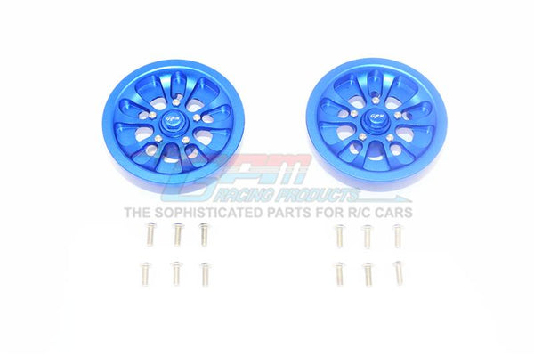 Axial SCX10 II UMG10 (AXI90075) Aluminum Front Or Rear 5 Lug Rim - 1Pr Set Blue