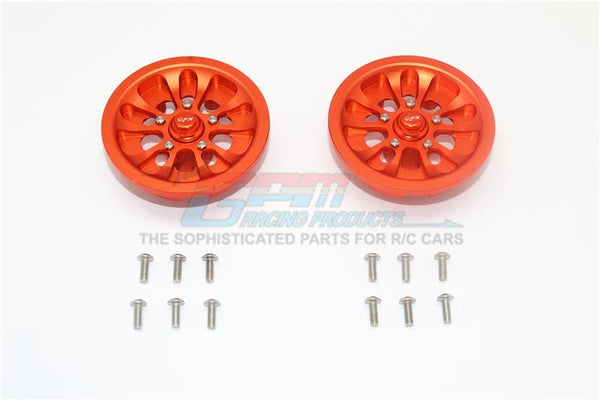 Axial SCX10 II UMG10 (AXI90075) Aluminum Front Or Rear 5 Lug Rim - 1Pr Set Orange