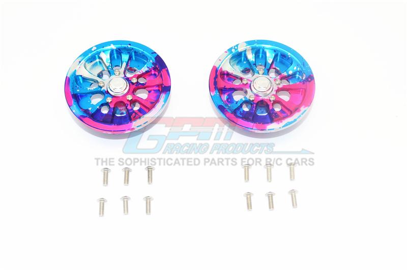 Axial SCX10 II UMG10 (AXI90075) Aluminum Front Or Rear 5 Lug Rim (Splatter Paint Version 1) - 1Pr Set