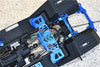 Axial SCX10 III Jeep JL Wrangler (AXI03007) Aluminium Rear Battery Holder -  9Pc Set Blue