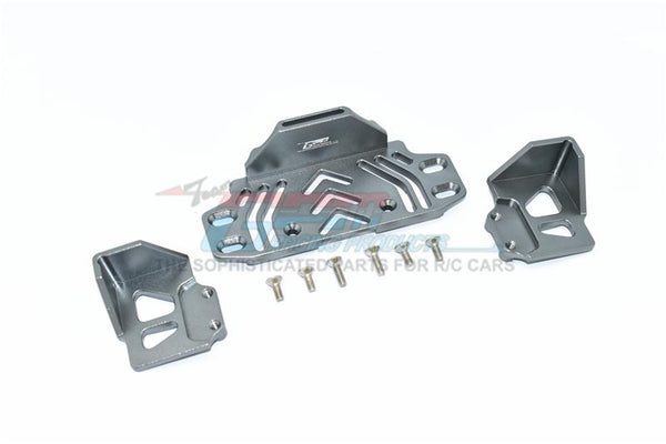 Axial SCX10 III Jeep JL Wrangler (AXI03007) Aluminium Rear Battery Holder -  9Pc Set Gray Silver
