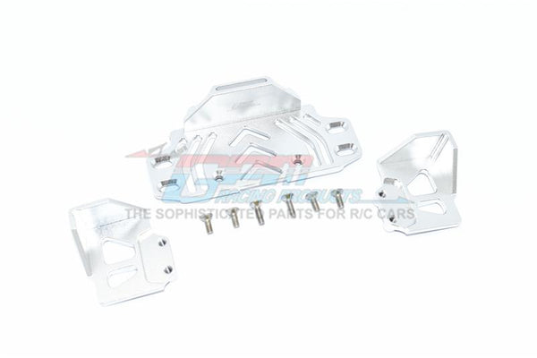 Axial SCX10 III Jeep JL Wrangler (AXI03007) Aluminium Rear Battery Holder -  9Pc Set Silver
