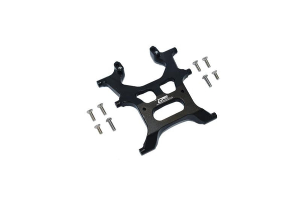 Aluminum Rear Chassis Support Frame For Axial 1:10 SCX10 III Jeep Wrangler AXI03007 / Jeep Gladiator AXI03006 - 9Pc Set Black