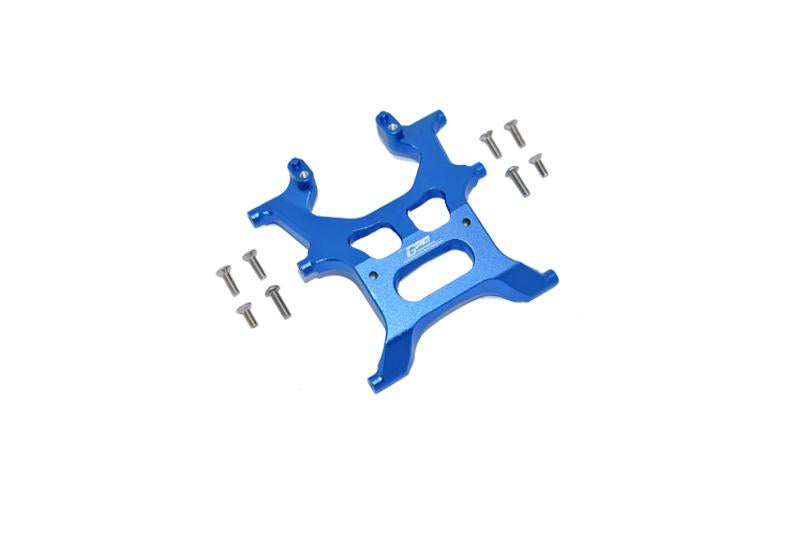 Aluminum Rear Chassis Support Frame For Axial 1:10 SCX10 III Jeep Wrangler AXI03007 / Jeep Gladiator AXI03006 - 9Pc Set Blue