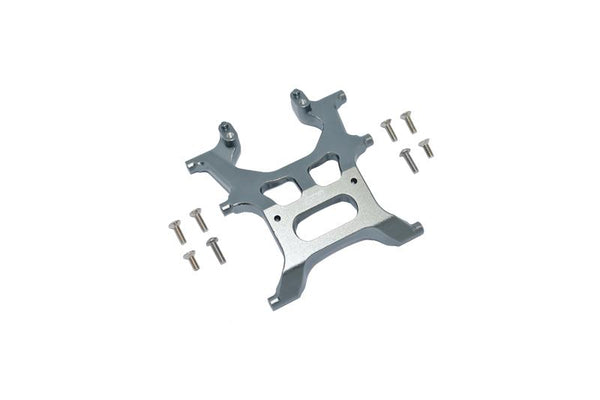 Aluminum Rear Chassis Support Frame For Axial 1:10 SCX10 III Jeep Wrangler AXI03007 / Jeep Gladiator AXI03006 - 9Pc Set Gray Silver