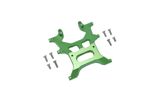 Aluminum Rear Chassis Support Frame For Axial 1:10 SCX10 III Jeep Wrangler AXI03007 / Jeep Gladiator AXI03006 - 9Pc Set Green