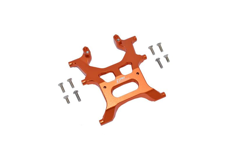 Aluminum Rear Chassis Support Frame For Axial 1:10 SCX10 III Jeep Wrangler AXI03007 / Jeep Gladiator AXI03006 - 9Pc Set Orange
